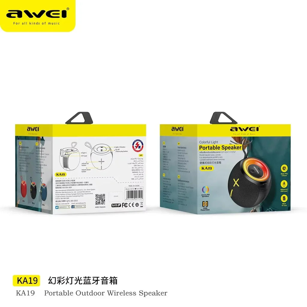 Altavoz Portátil con Luces LED