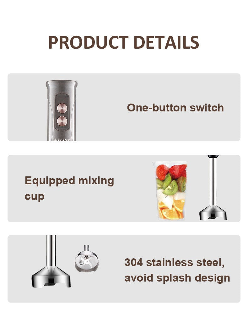 Batidora de mano 2 en 1 Sokany